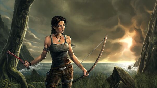 Lara Croft 8k Artwork Wallpaper