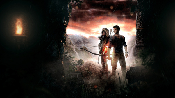 Lara Croft And Nathan Drake 5k Wallpaper