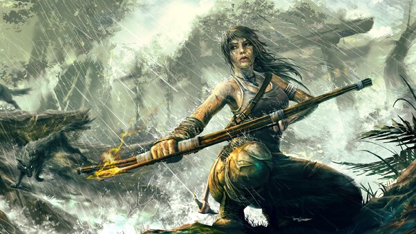 Lara Croft Fantasy Girl Wallpaper