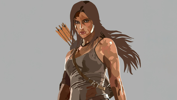 Lara Croft From Tomb Raider Minimal 5k Wallpaper