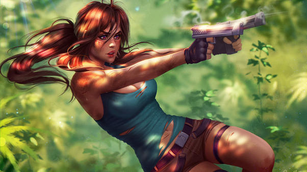 Lara Croft Tomb Raider Fanart Wallpaper