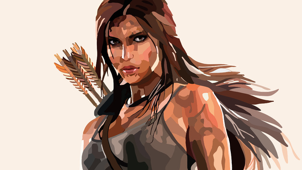 Lara Croft Tomb Raider Vector Art 4k Wallpaper