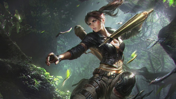 Lara Croft Tomb Riader Digital Art Wallpaper