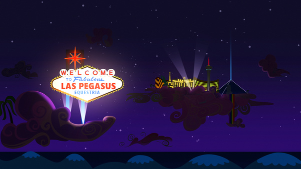 Las Pegasus Dreamscape Night Skyline (1680x1050) Resolution Wallpaper