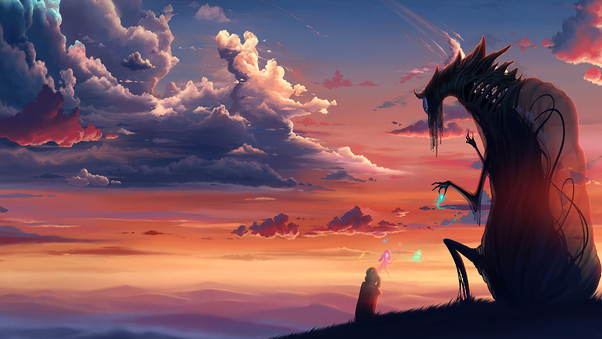 Last View Dragon Fantasy 4k Wallpaper
