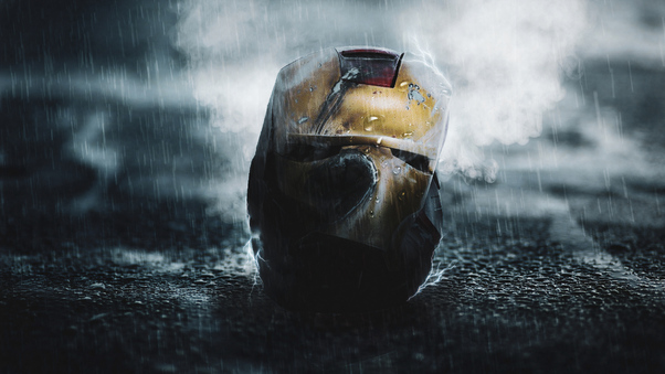 Left Iron Man Helmet Wallpaper
