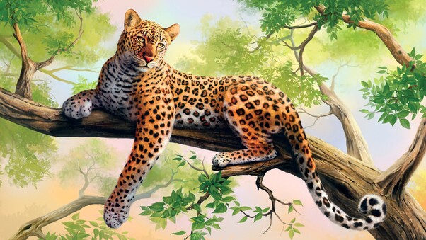 Leopard Art HD Wallpaper