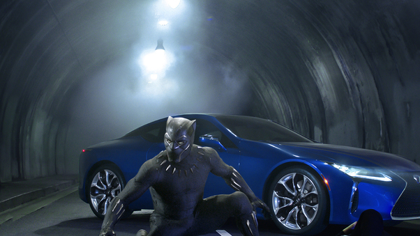 Lexus Black Panther LC 500 2018 Movie Wallpaper