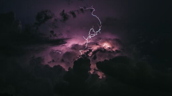 Lightning In Clouds Wallpaper