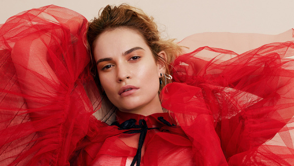Lily James Allure Photoshoot 2018 Wallpaper