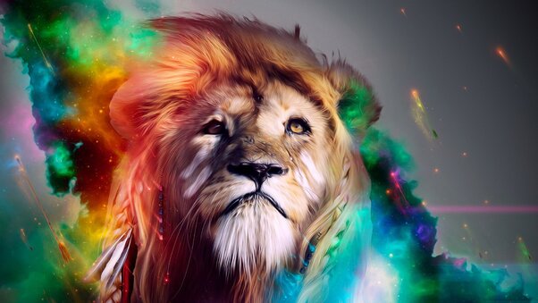 Lion Abstract 4k Wallpaper