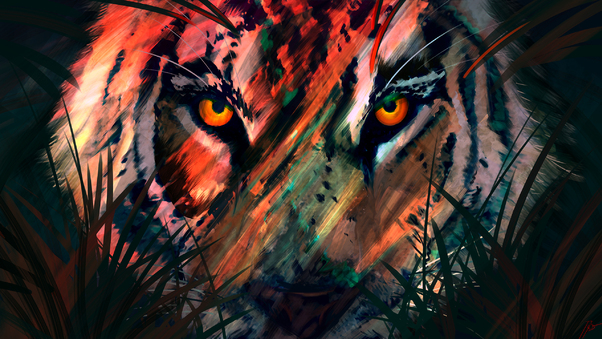 Lion Dark Soul Abstract Wallpaper