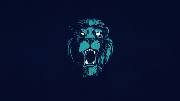 Lion Opening Mouth Illustration 4k Wallpaper