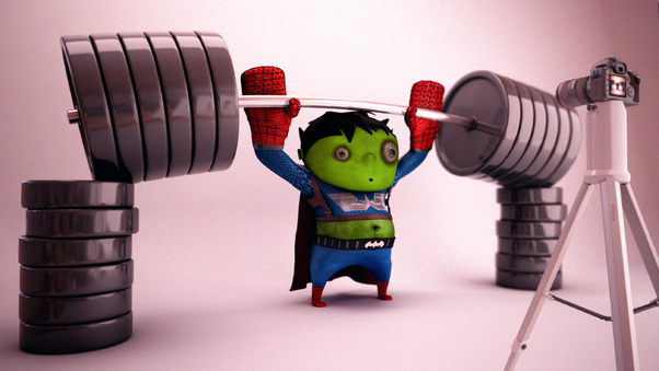 Little Hulk Superhero Workout Wallpaper