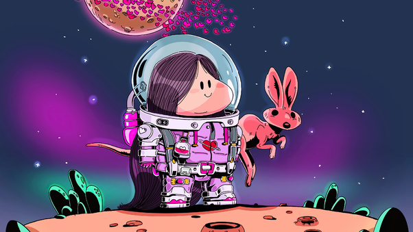 Little Maddy Astronaut 4k Wallpaper
