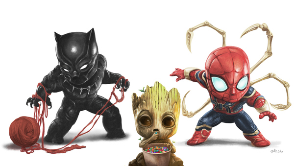 Little Marvel Heroes Wallpaper