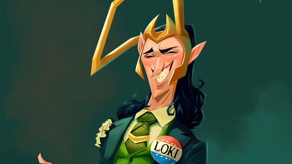 Loki God Of Mischief Cartoon Art 5k Wallpaper
