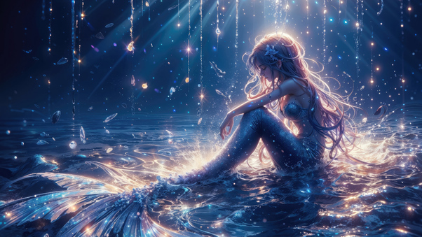 Lonely Mermaid Wallpaper