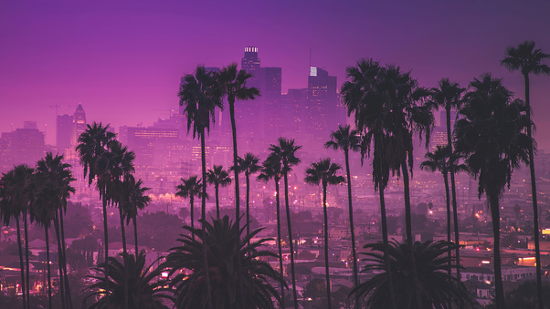 Los Angles Synthwave 4k Wallpaper