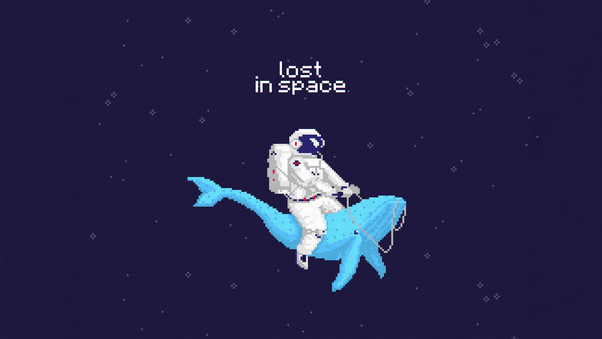 Lost In Space 8bit Art Wallpaper