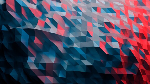 Low Poly Abstract Artwork 4k Wallpaper