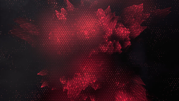 Low Poly Red Triangle Art Abstract Wallpaper