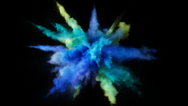 Mac OS Sierra Color Splash Blue 5k Wallpaper