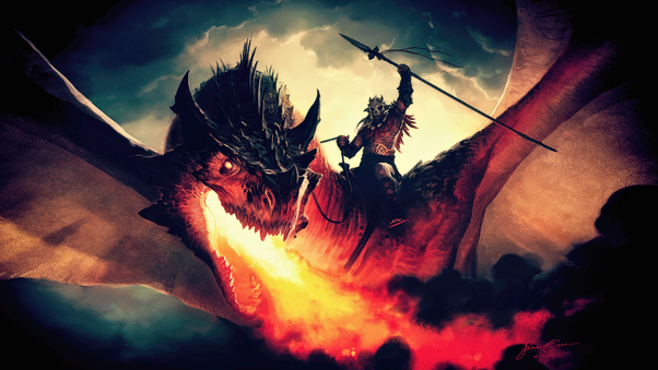 Magic The Gathering Arena Dragon Concept Art Wallpaper