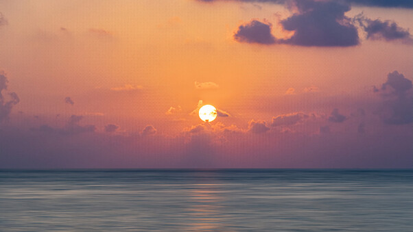 Maldive Islands Sunrise 5k Wallpaper
