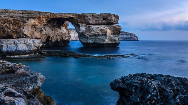 Malta Rock Sea Coast Wallpaper