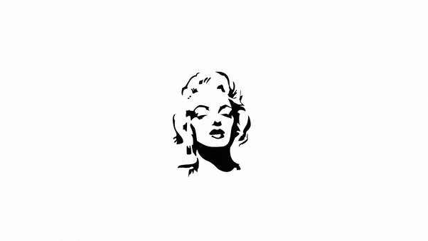 Marilyn Monroe Monochrome Minimal 4k Wallpaper
