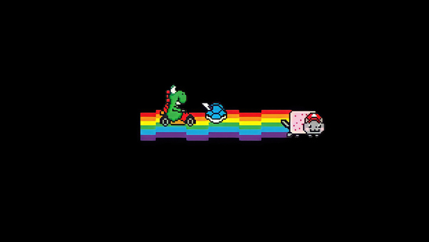 Mario Kart Rainbow Road Wallpaper
