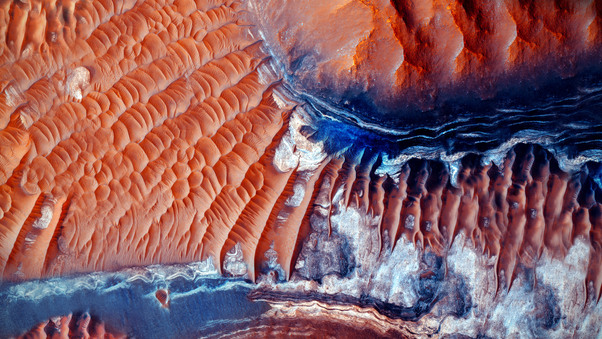 Mars Desert Satellite 8k Wallpaper