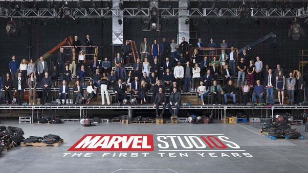Marvel 10 Year Anniversary Class Photo Wallpaper
