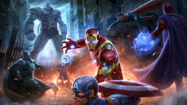 Marvel Avengers Vs Dc Justice League Wallpaper