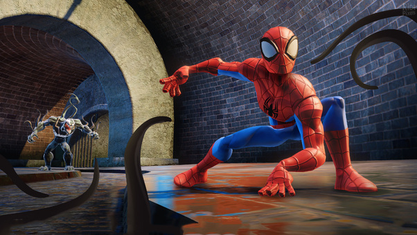 Marvel Disney Infinity Spiderman And Venom Wallpaper