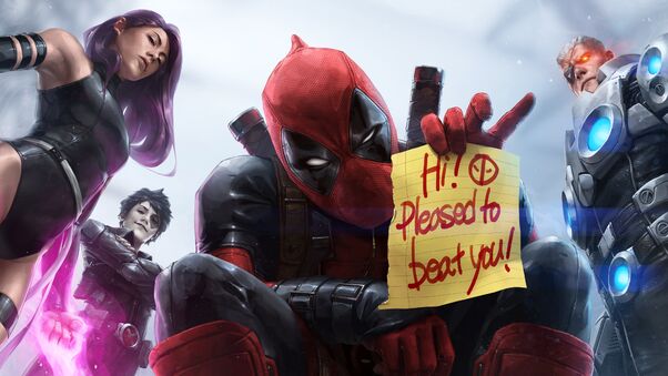 Marvel Future Fight Deadpool X Force Team Artwork Wallpaper