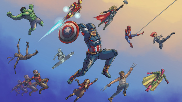 Marvel Heroes Artwork 5k Wallpaper