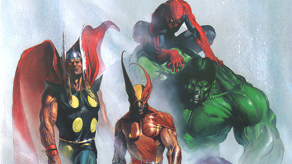 Marvel Heroes Paint Art Wallpaper