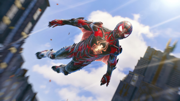 Marvels Spider Man 2 Biomechnical Suit Wallpaper