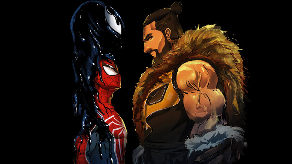 Marvels Spider Man 2 Face Off Wallpaper