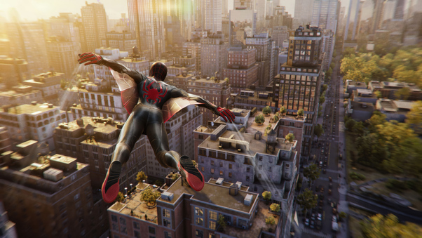 Marvels Spider Man 2 Flying Suit 5k Wallpaper