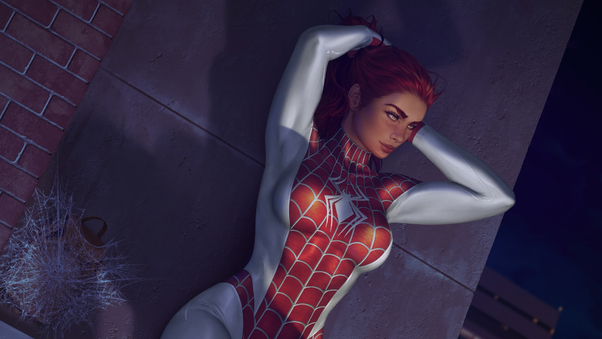 Mary Jane As Spider Girl Wallpaper