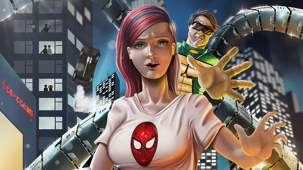 Mary Jane Watson And Dr Octupus Wallpaper