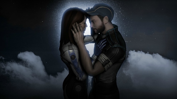 Mass Effect Couple Wallpaper