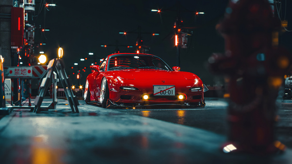 Mazda Rx 7 Digital Art 4k Wallpaper