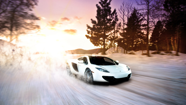 Mclaren In Snow Wallpaper