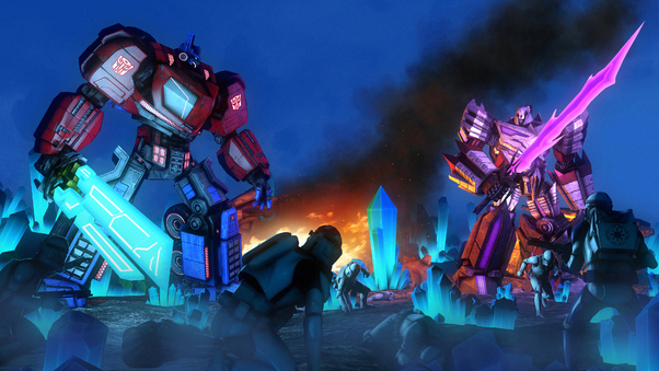 Megatron Optimus Prime Transformers 4k Wallpaper