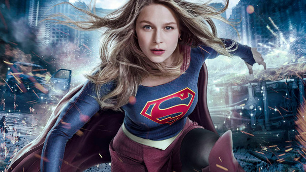Melissa Benoist Supergirl 2017 Tv Series Wallpaper