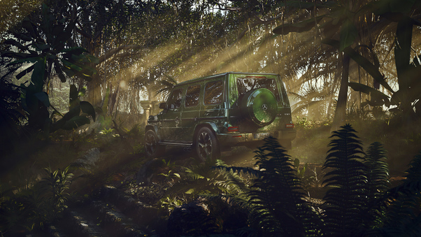 Mercedes G Wagon Forest 5k Wallpaper